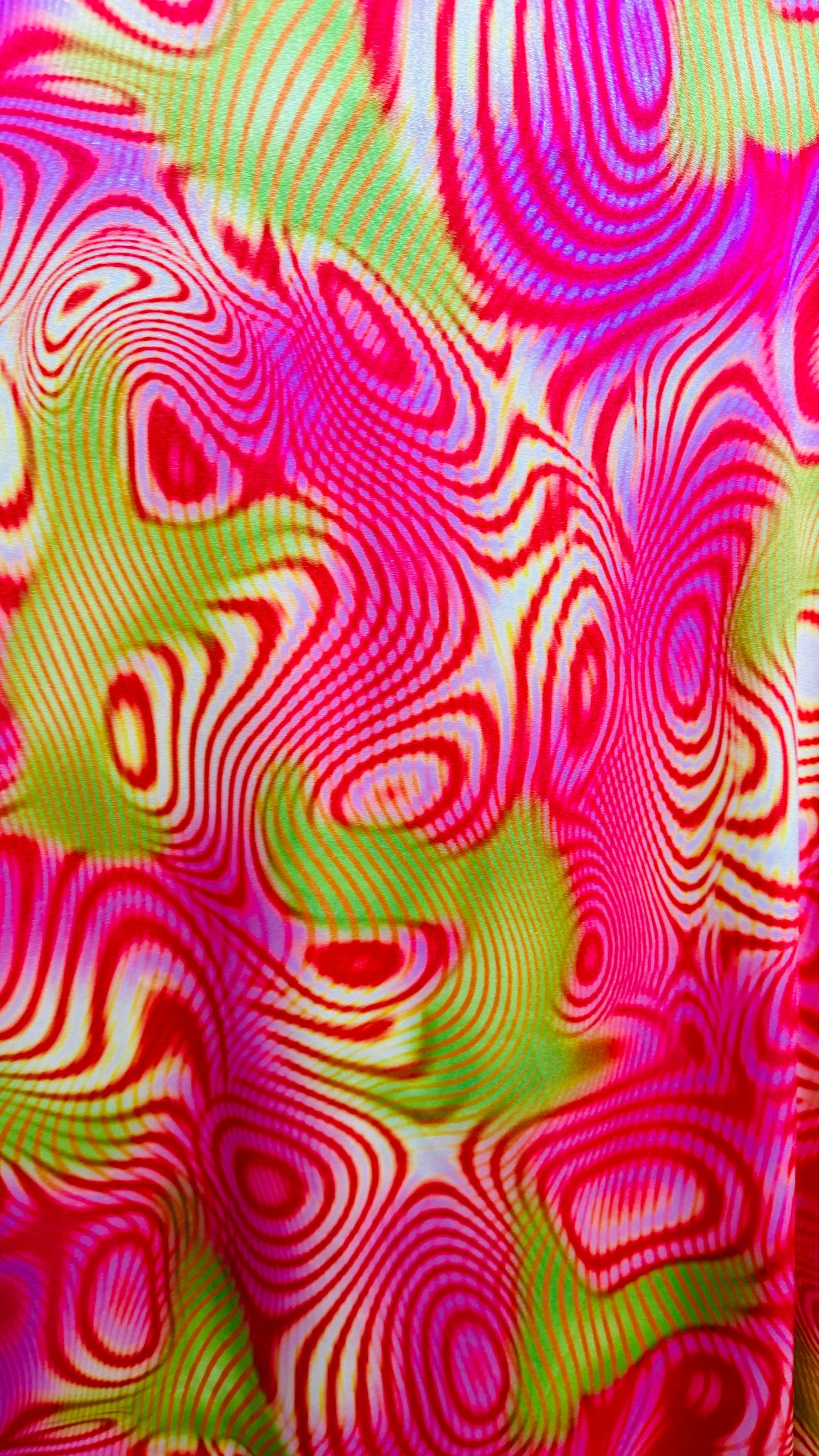 Pink/Green Abstract design print on best quality of nylon spandex 4-way stretch 58/60” High Quality fabrics by AlexLAFabrics