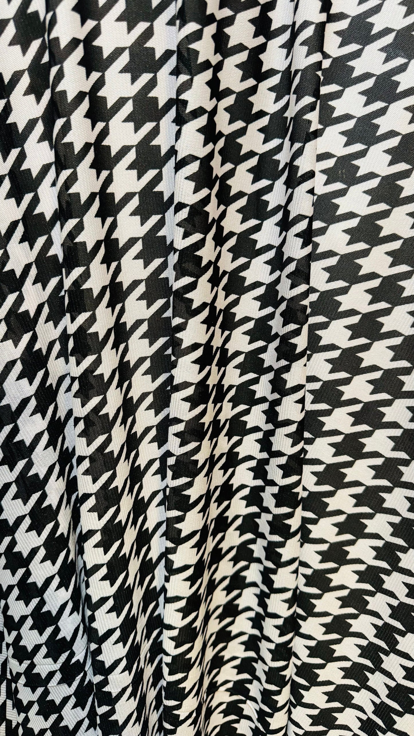 Checkers and Houndstooth designs print on great quality of power mesh 4-way stretch 58/60” High quality fabrics by AlexLAFabrics