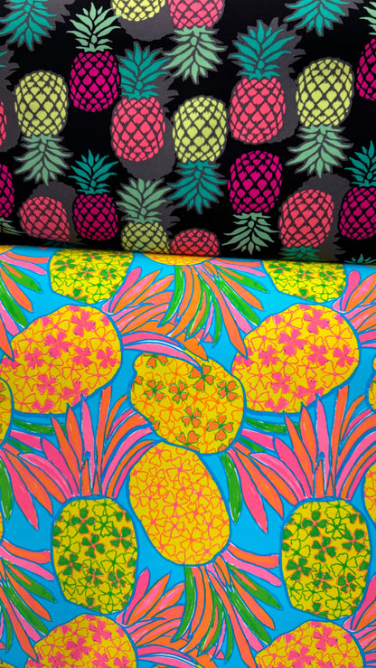Pineapple design print on best quality of nylon spandex 4-way stretch 58/60” High quality fabrics by AlexLAFabrics