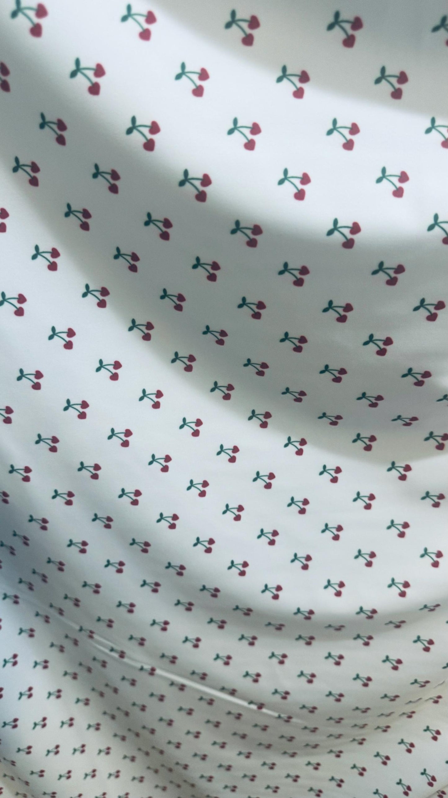 New Cherry  small heart design print on great quality of nylon spandex 4-way stretch 58/60” High quality fabrics by AlexLAFabrics