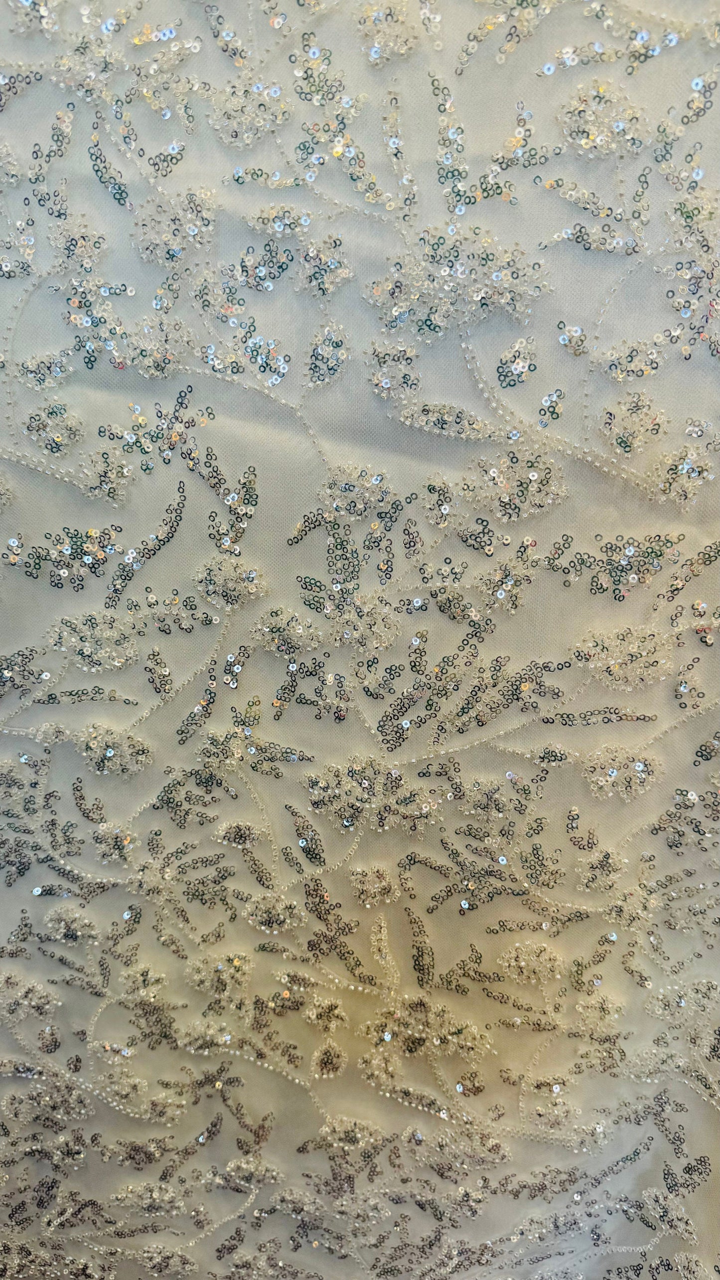 Luxury Paris 3D Beaded lace embroidered on stretch mesh 2-way 55/57” High quality fabrics by AlexLAFabrics