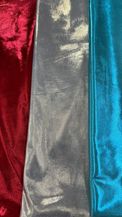 Luxury Slinky metallic poly spandex 4-way stretch light weight 58/60” High quality fabrics by AlexLAFabrics
