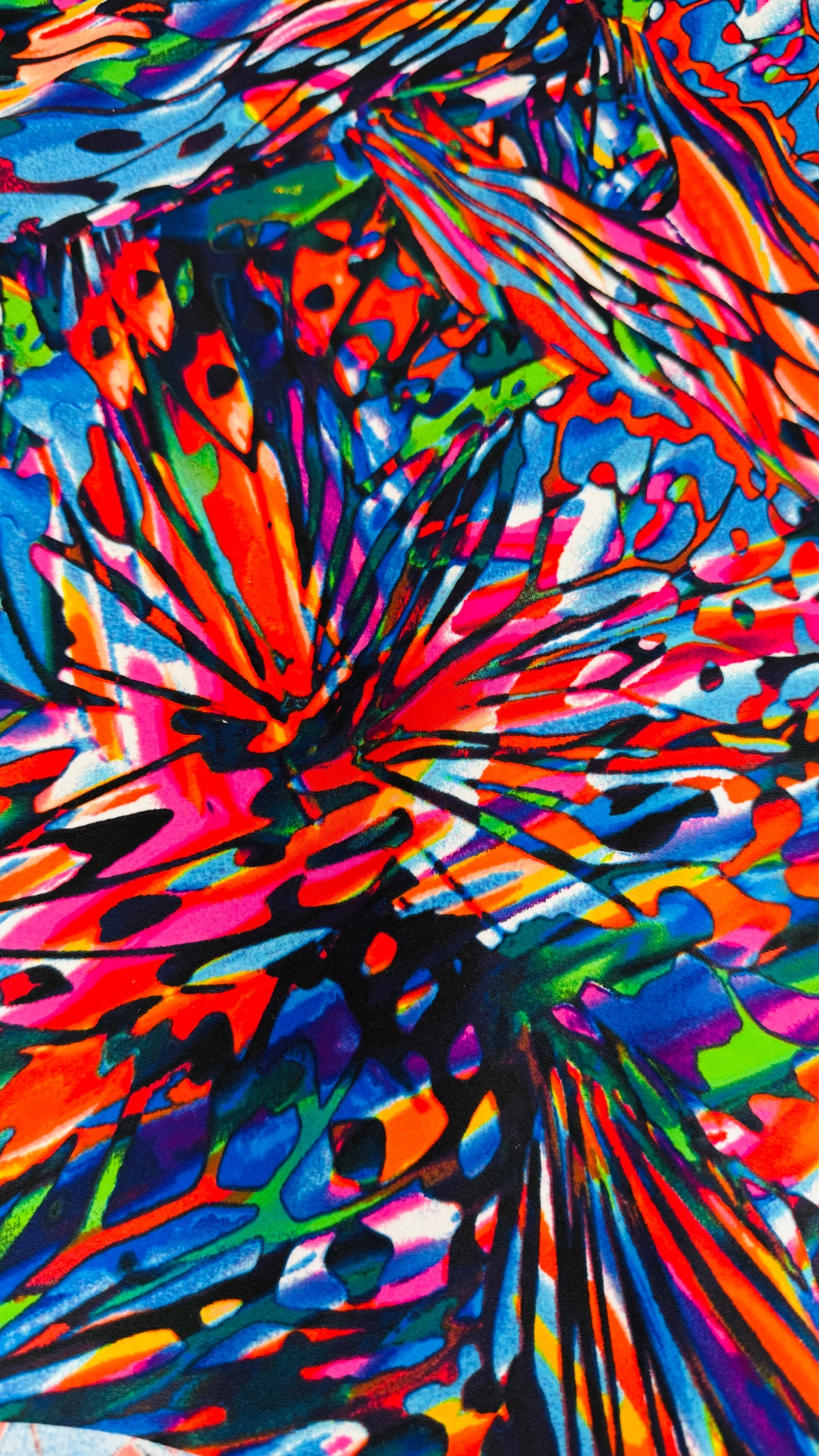 New Abstract design multicolor print on great quality of nylon spandex 4-way stretch 58/60” High Quality fabrics by AlexLAFabrics
