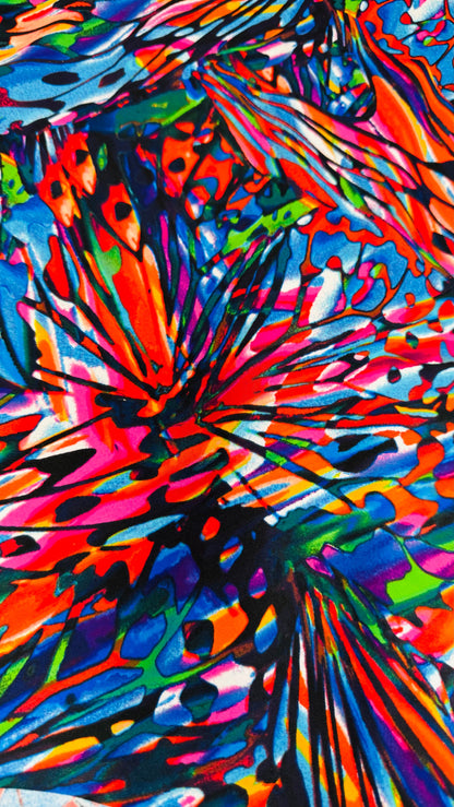 New Abstract design multicolor print on great quality of nylon spandex 4-way stretch 58/60” High Quality fabrics by AlexLAFabrics