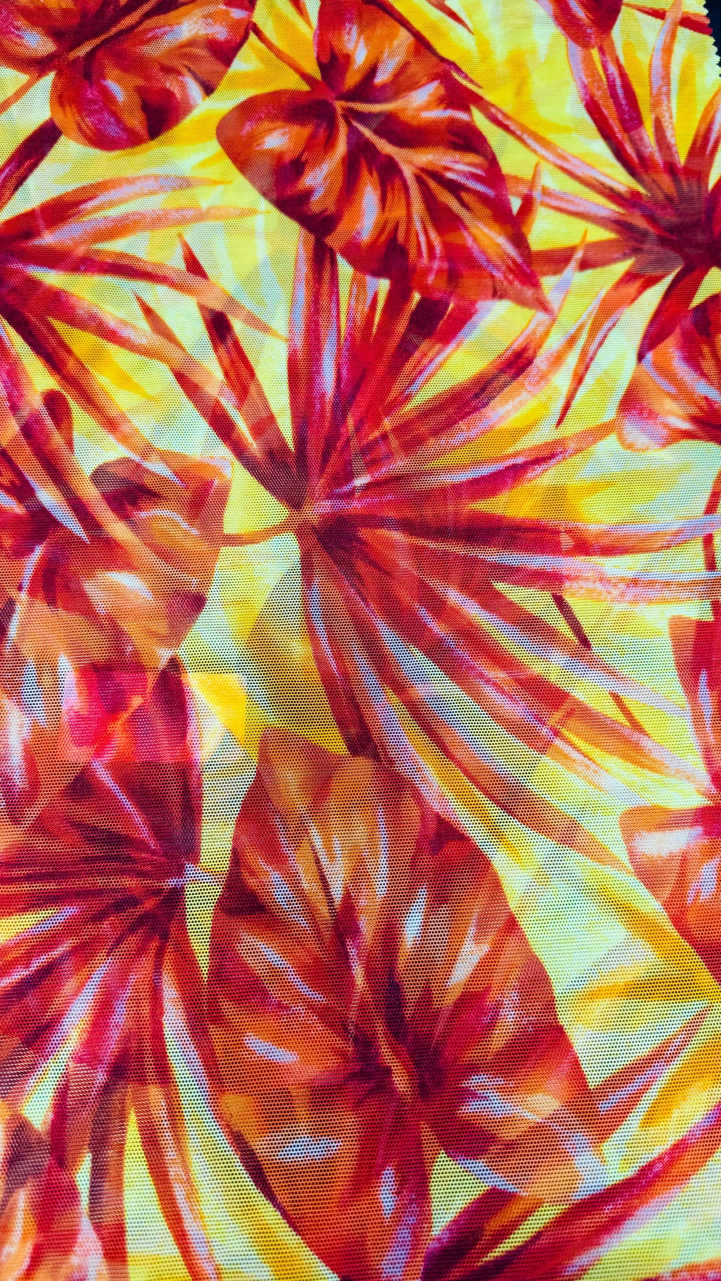 New Tropical design print on power mesh nylon spandex 4-way stretch 58/60” High quality fabrics by AlexLAFabrics