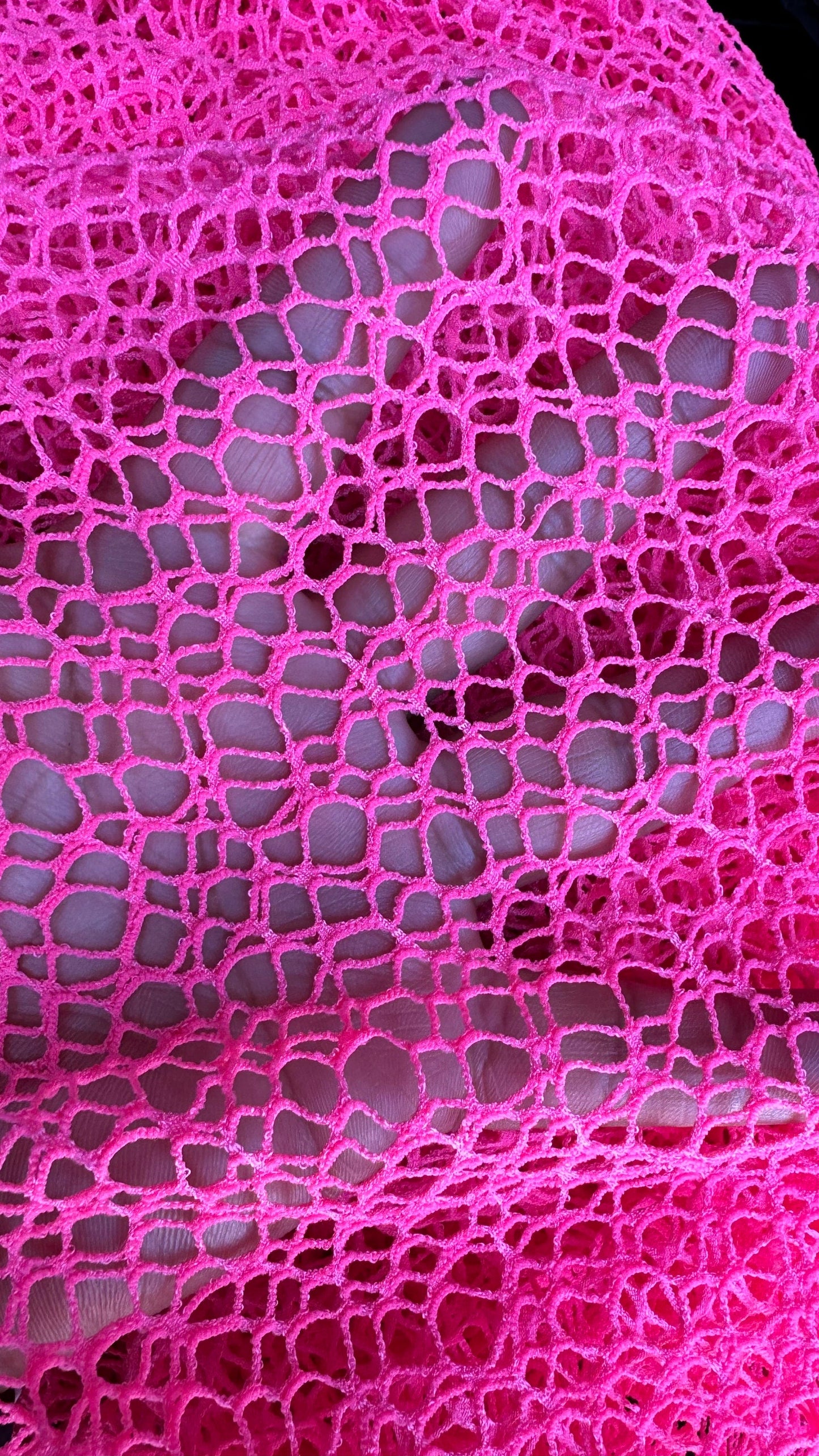 Spiderweb Fishnet Neon Colors  nylon spandex 4-way stretch 58/60” High quality fabrics by AlexLAFabrics. High quality fabrics by AlexLAFabri