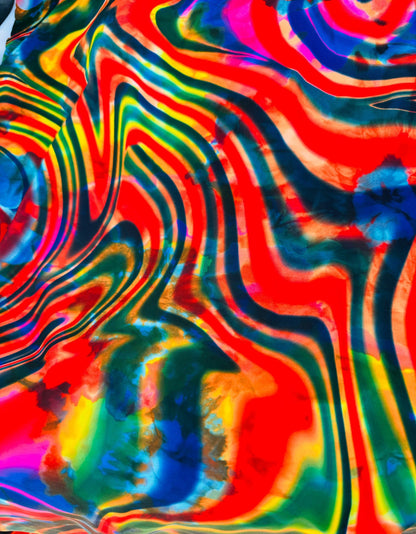 Tie Dye Swirl Rolex design print on great quality of nylon spandex 4-way stretch 58/60” High Quality fabrics by AlexLAFabrics
