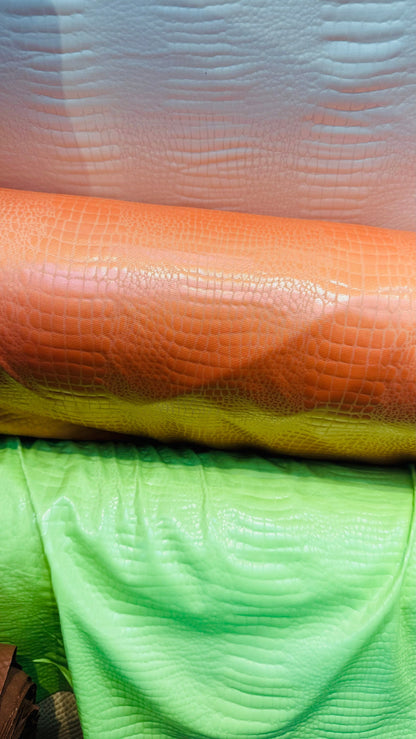 Snake design on poly spandex with clear foil 4-way stretch 58/60” High quality fabrics by AlexLAFabrics