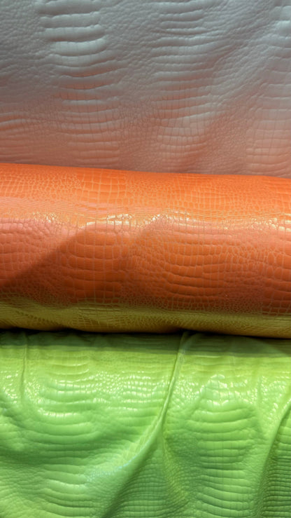 Snake design on poly spandex with clear foil 4-way stretch 58/60” High quality fabrics by AlexLAFabrics