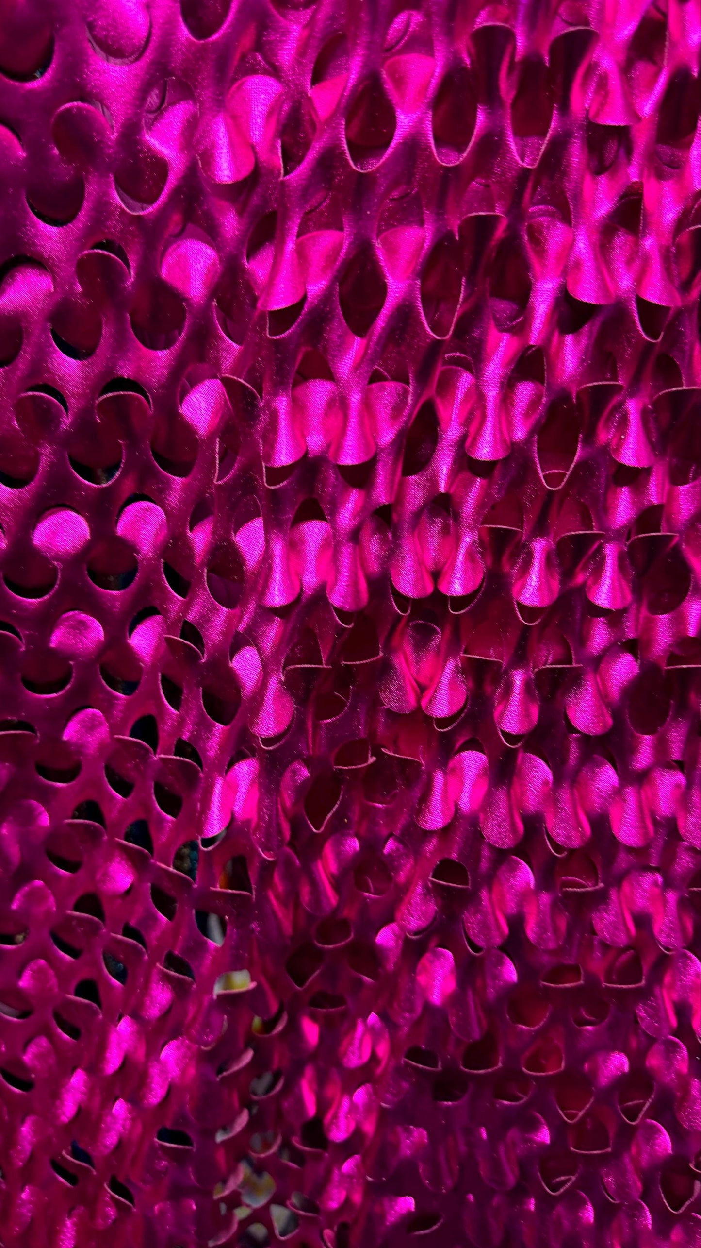 Lacer Cut all over foil fuchsia color metallic nylon spandex 4-way stretch 58/60” High quality fabrics by AlexLAFabrics