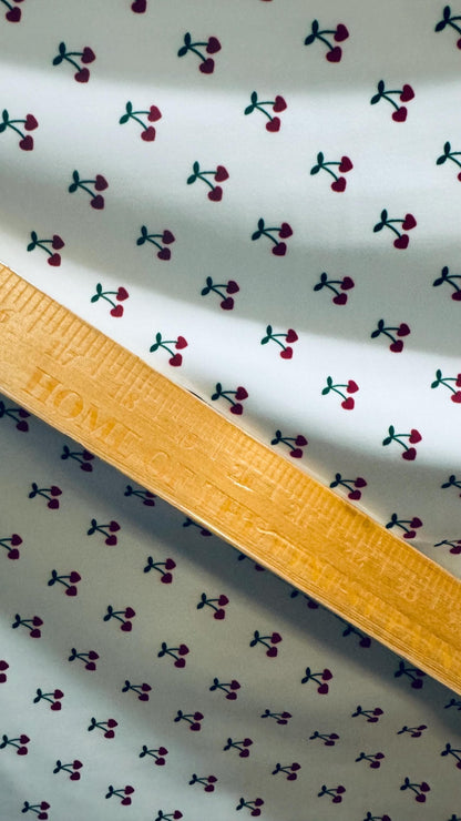 New Cherry  small heart design print on great quality of nylon spandex 4-way stretch 58/60” High quality fabrics by AlexLAFabrics