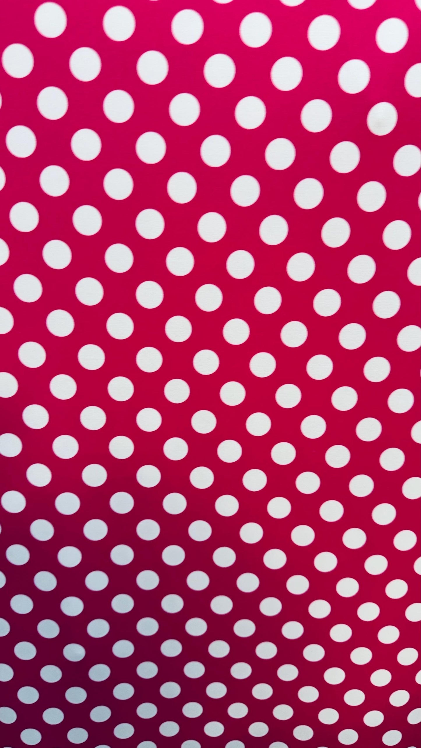 Polka Dots design Fuchsia/White print on best quality of nylon spandex 4-way stretch 58/60” High quality fabrics by AlexLAFabrics