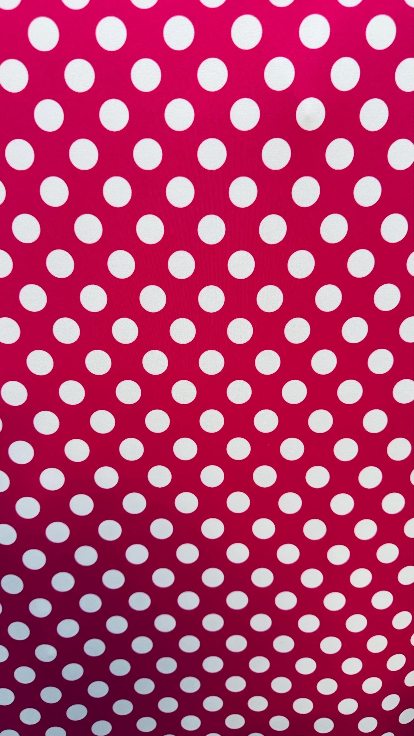 Polka Dots design Fuchsia/White print on best quality of nylon spandex 4-way stretch 58/60” High quality fabrics by AlexLAFabrics