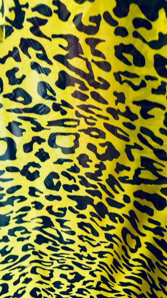 Exotic Leopard design Print on great quality of power mesh nylon spandex 4-way stretch 58/60” High quality fabrics by AlexLAFabrics