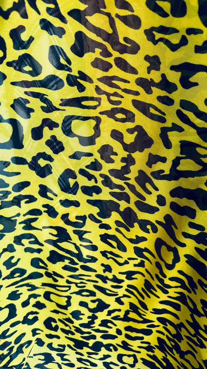 Exotic Leopard design Print on great quality of power mesh nylon spandex 4-way stretch 58/60” High quality fabrics by AlexLAFabrics