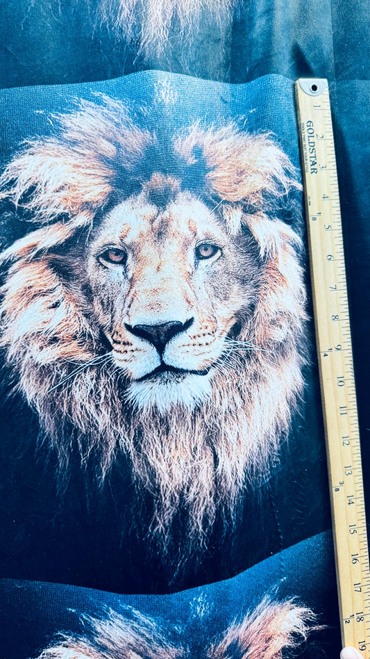 Exotic Lion King design print on best quality of stretch velvet 4-way stretch 58/60” High quality fabrics by AlexLAFabrics