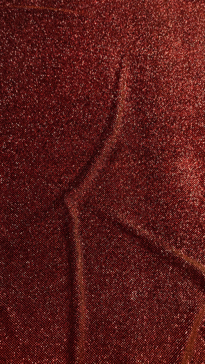 Stretch velvet with glitter black/red color heavy velvet 4way Stretch 58/60" Sold by the YD. Ships worldwide from Los Angeles California USA