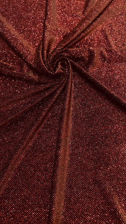 Stretch velvet with glitter black/red color heavy velvet 4way Stretch 58/60" Sold by the YD. Ships worldwide from Los Angeles California USA