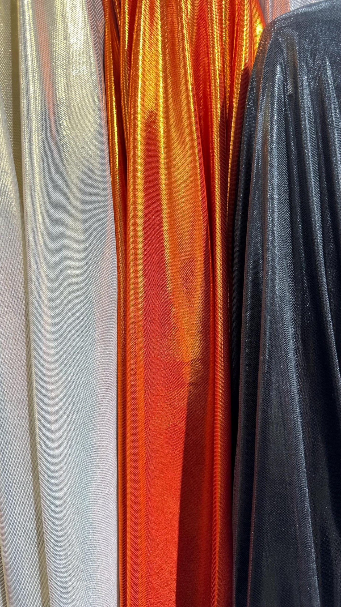 Luxury Super shiny poly spandex with foil 4-way stretch 58/60” High quality fabrics by AlexLAFabrics