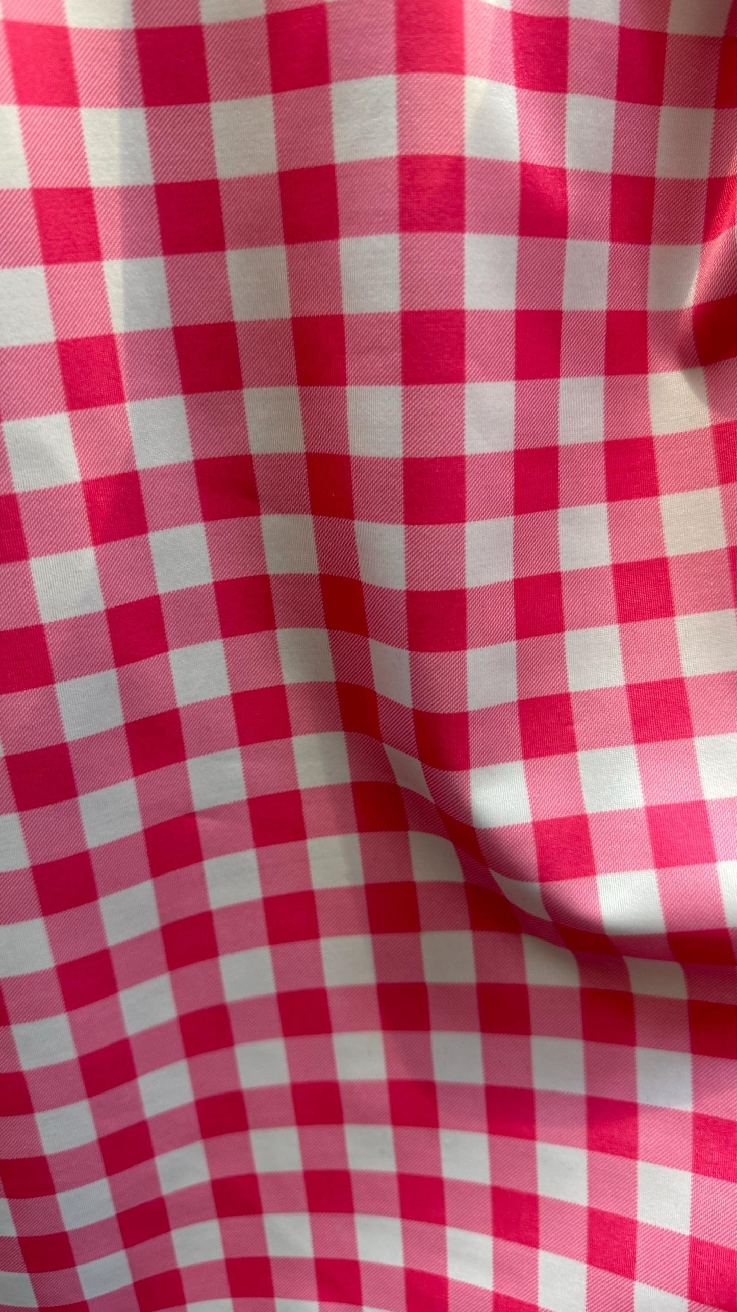 Nylon Spandex Plaid design 1/2”size  4way stretch 58/60”  Sold  by the yd. Ships worldwide from Los Angeles California USA.