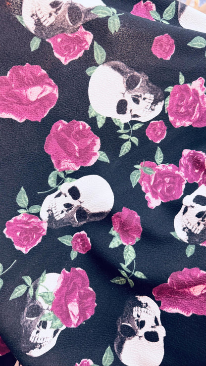 Skull design print on poly spandex 2-way stretch 58/60” High quality fabrics by AlexLAFabrics