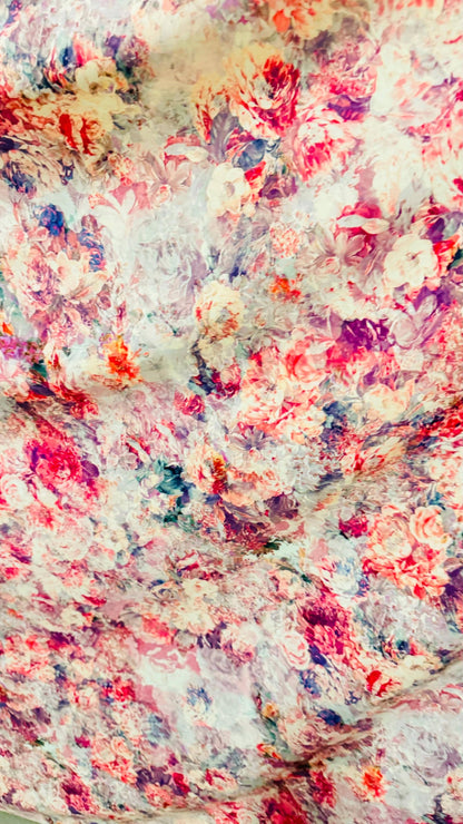 Romantic Flower design multicolor print on best quality of nylon spandex 4-way stretch 58/60” High Quality fabrics by AlexLAFabrics
