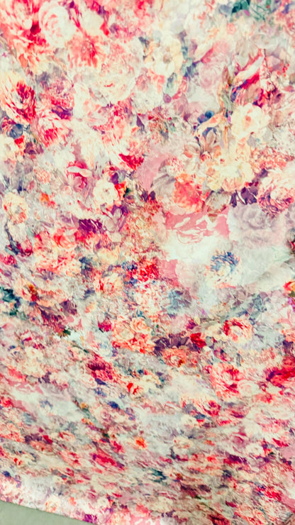 Romantic Flower design multicolor print on best quality of nylon spandex 4-way stretch 58/60” High Quality fabrics by AlexLAFabrics