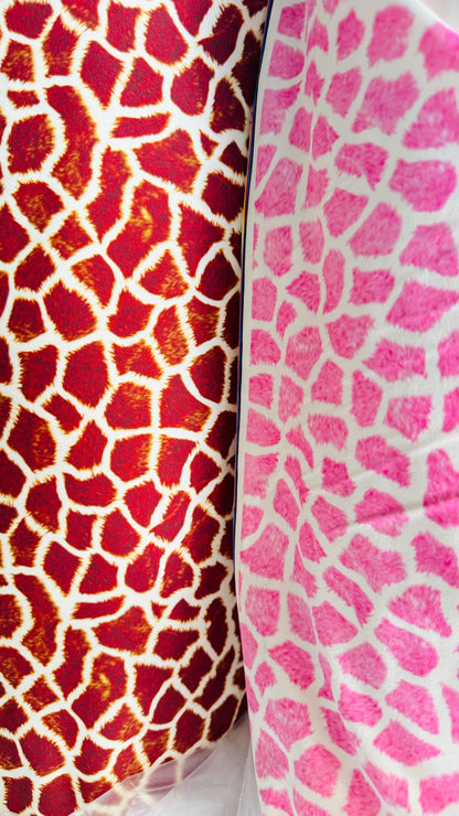 Exotic Giraffe design print on best quality of Nylon Spandex 4-way stretch 58/60” High quality fabrics by AlexLAFabrics
