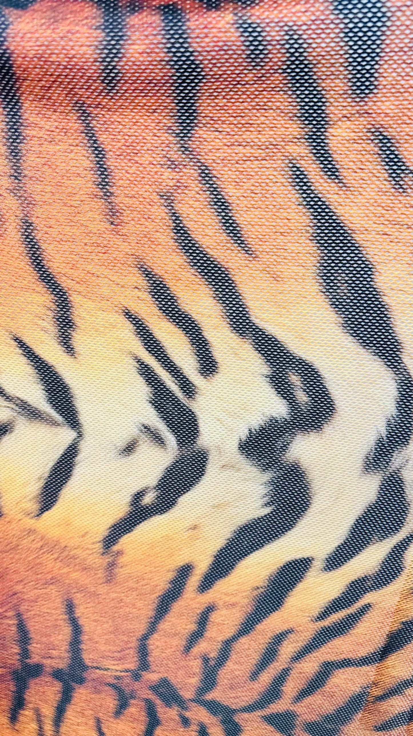 Tiger  Exotic design on fishnet poly spandex 2-way stretch 58/60” High quality fabrics by AlexLAFabrics