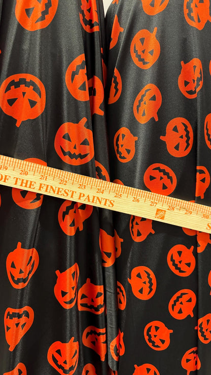 New Pumpkin Halloween design print on great quality of nylon spandex 4-way stretch 58/60” High Quality fabrics by AlexLAFabrics