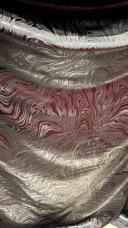 New metallic nylon spandex lava design 4way Stretch 58/60" Sold by the YD. Ships worldwide from Los Angeles California USA