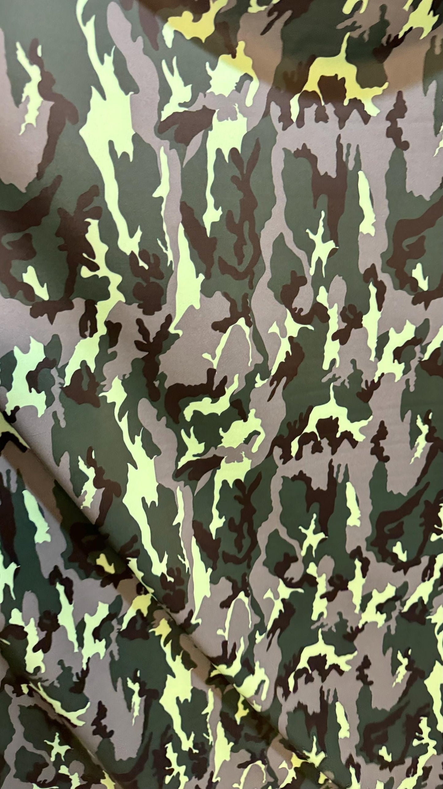 Camouflage design on nylon spandex 4way stretch 58/60" Sold  by the YD. Ships worldwide from Los Angeles California USA High quality fabrics