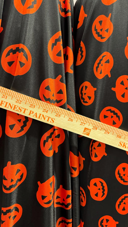 New Pumpkin Halloween design print on great quality of nylon spandex 4-way stretch 58/60” High Quality fabrics by AlexLAFabrics