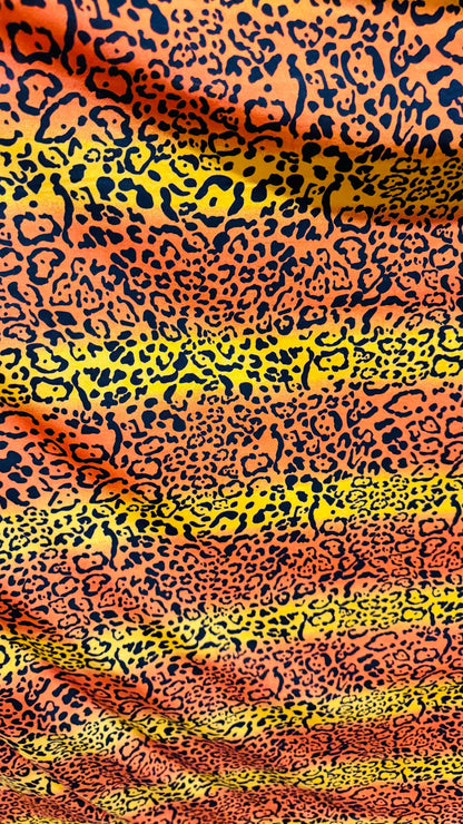 New Jaguar Ombre design nylon spandex 4way stretch 58/60" Sold by the YD. Ships worldwide from Los Angeles California USA.