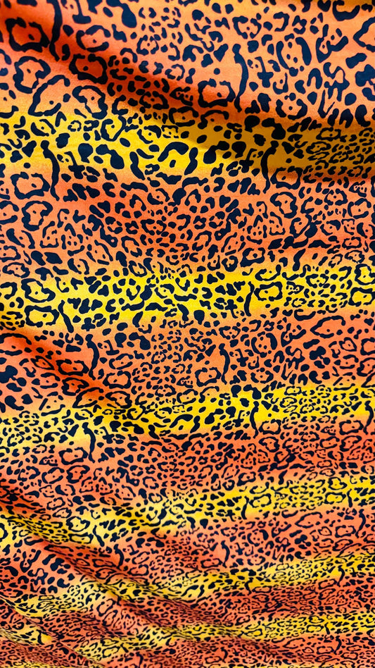 New Jaguar Ombre design nylon spandex 4way stretch 58/60" Sold by the YD. Ships worldwide from Los Angeles California USA.