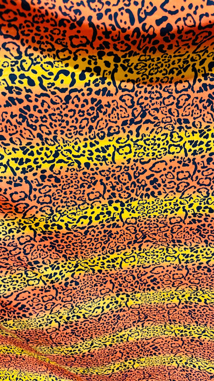 New Jaguar Ombre design nylon spandex 4way stretch 58/60" Sold by the YD. Ships worldwide from Los Angeles California USA.
