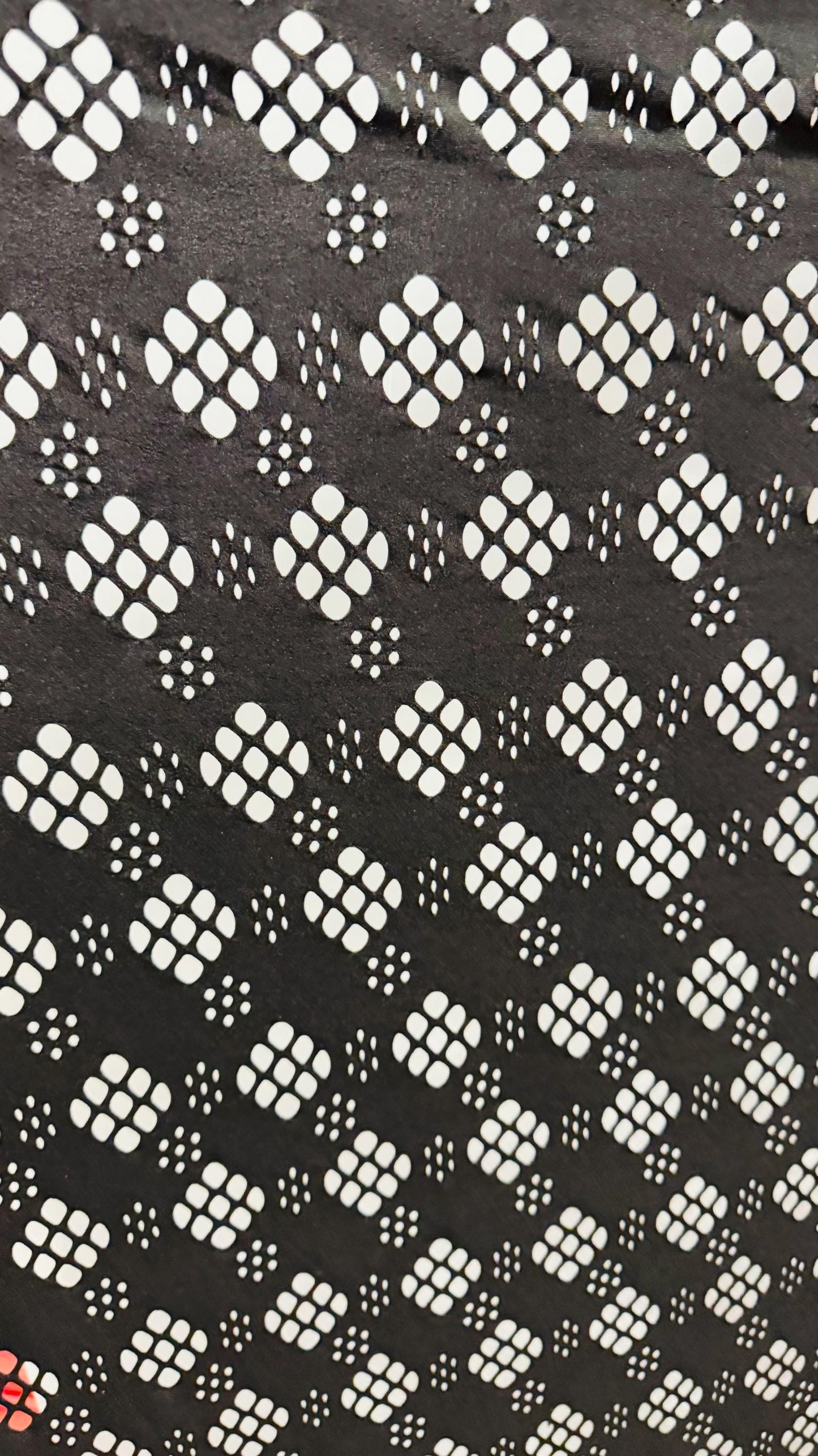 Black Fishnet  lacer cut design 4-way stretch nylon spandex 58/60” High quality fabrics by AlexLAFabrics