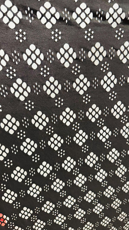 Black Fishnet  lacer cut design 4-way stretch nylon spandex 58/60” High quality fabrics by AlexLAFabrics