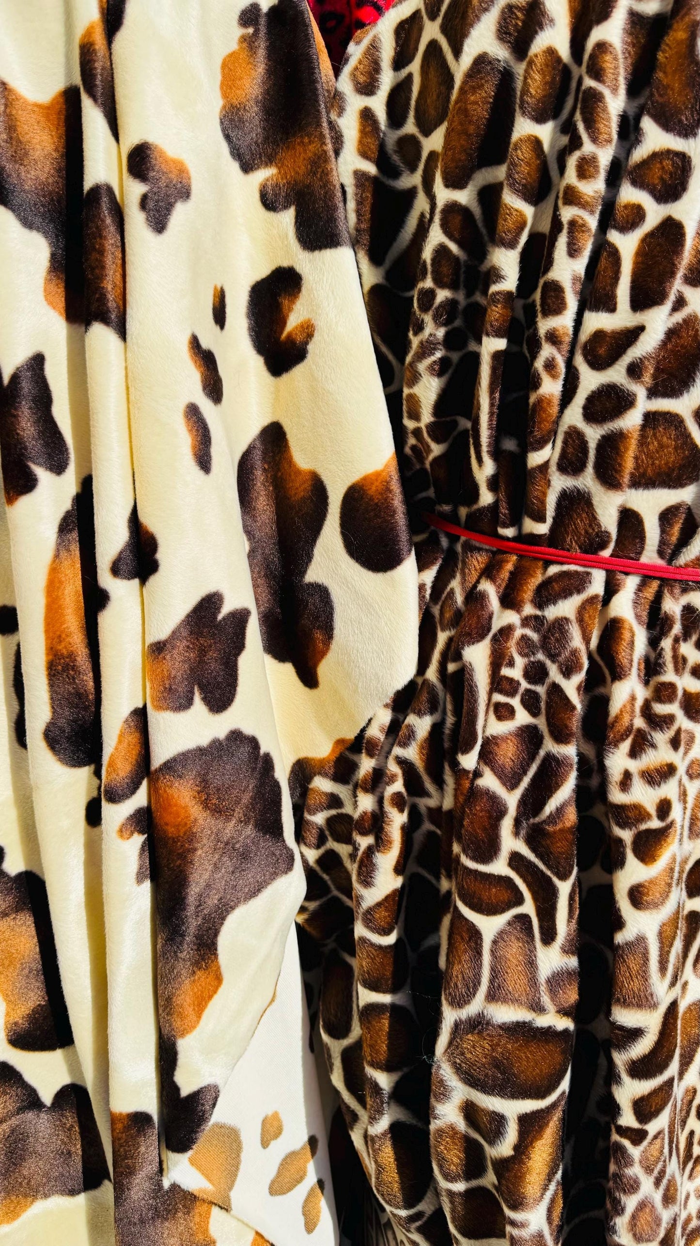 Exotic animal prints on Luxury Balboa non stretch velvet 58/60" Sold by the YD. Ships worldwide from Los Angeles California USA.