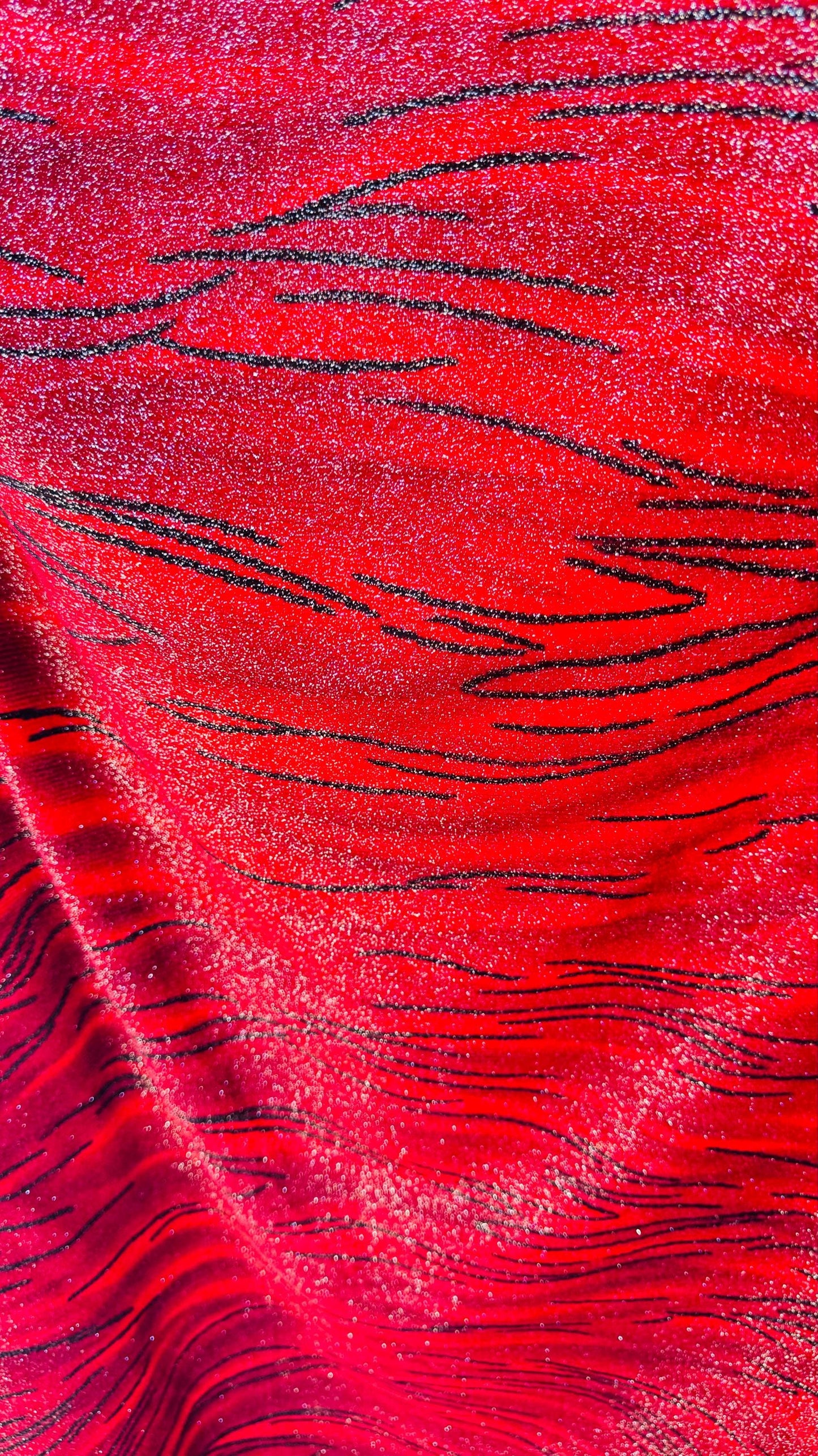 New Abstract design stretch velvet 4-way with glitter 58/60" Sold by the YD. Ships worldwide from Los Angeles California USA.