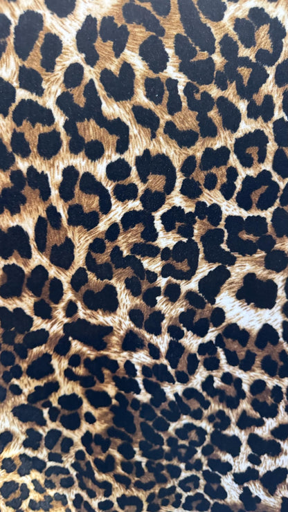 Cheetah Exotic design print on good quality stretch velvet 4way 58/60" Sold by the YD. Ships worldwide from Los Angeles California USA.