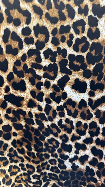 Cheetah Exotic design print on good quality stretch velvet 4way 58/60" Sold by the YD. Ships worldwide from Los Angeles California USA.