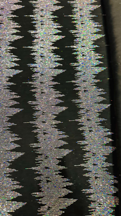 New abstract Modern design metallic slinky 4-way stretch glitter fabric 58/60” Sold by the YD. Ships Worldwide from Los Angeles California