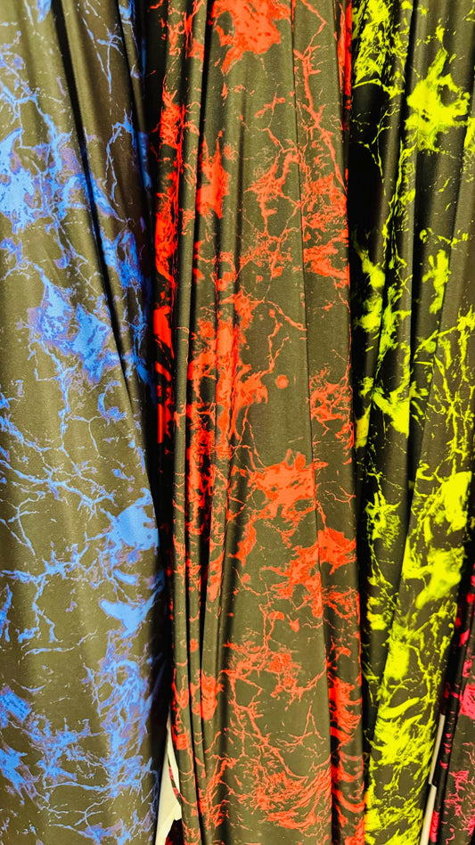 New abstract Marble design  print on nylon spandex 4-way stretch 58/60” Sold by the YD. Ships worldwide from Los Angeles California USA.
