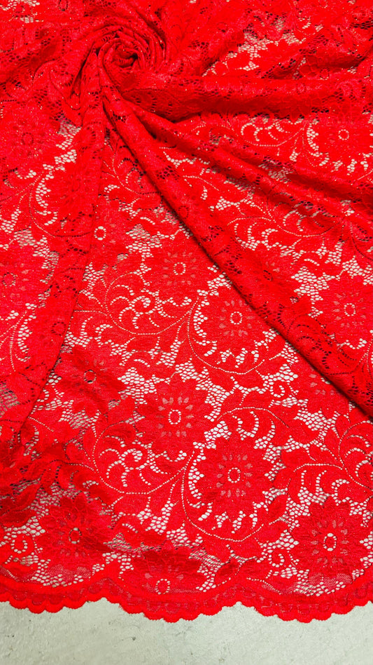 New Victoria Stretch lace design with glitter best quality of stretch lace 55/57” Sold by the YD. Ships Worldwide from Los Ángeles