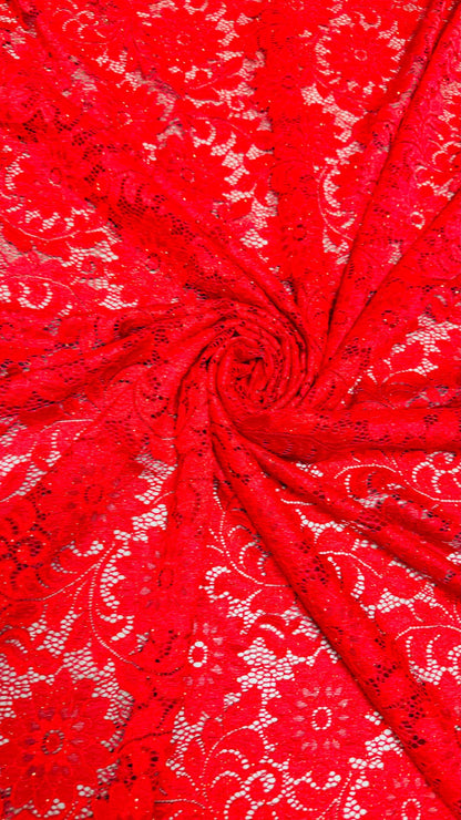 New Victoria Stretch lace design with glitter best quality of stretch lace 55/57” Sold by the YD. Ships Worldwide from Los Ángeles