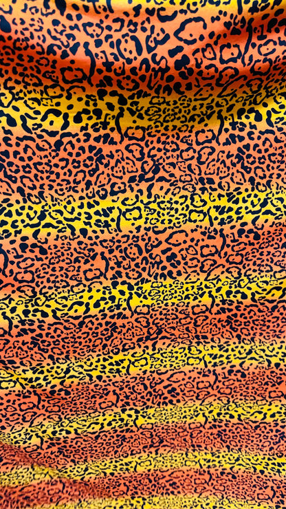 New Jaguar Ombre design nylon spandex 4way stretch 58/60" Sold by the YD. Ships worldwide from Los Angeles California USA.