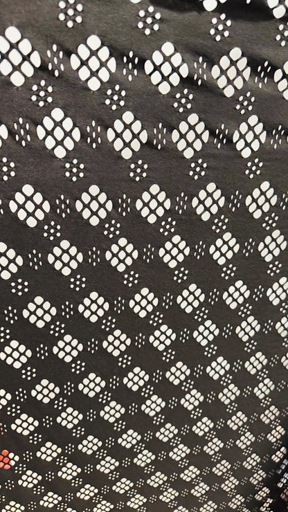 Black Fishnet  lacer cut design 4-way stretch nylon spandex 58/60” High quality fabrics by AlexLAFabrics