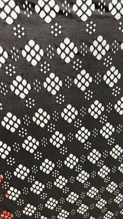 Black Fishnet  lacer cut design 4-way stretch nylon spandex 58/60” High quality fabrics by AlexLAFabrics