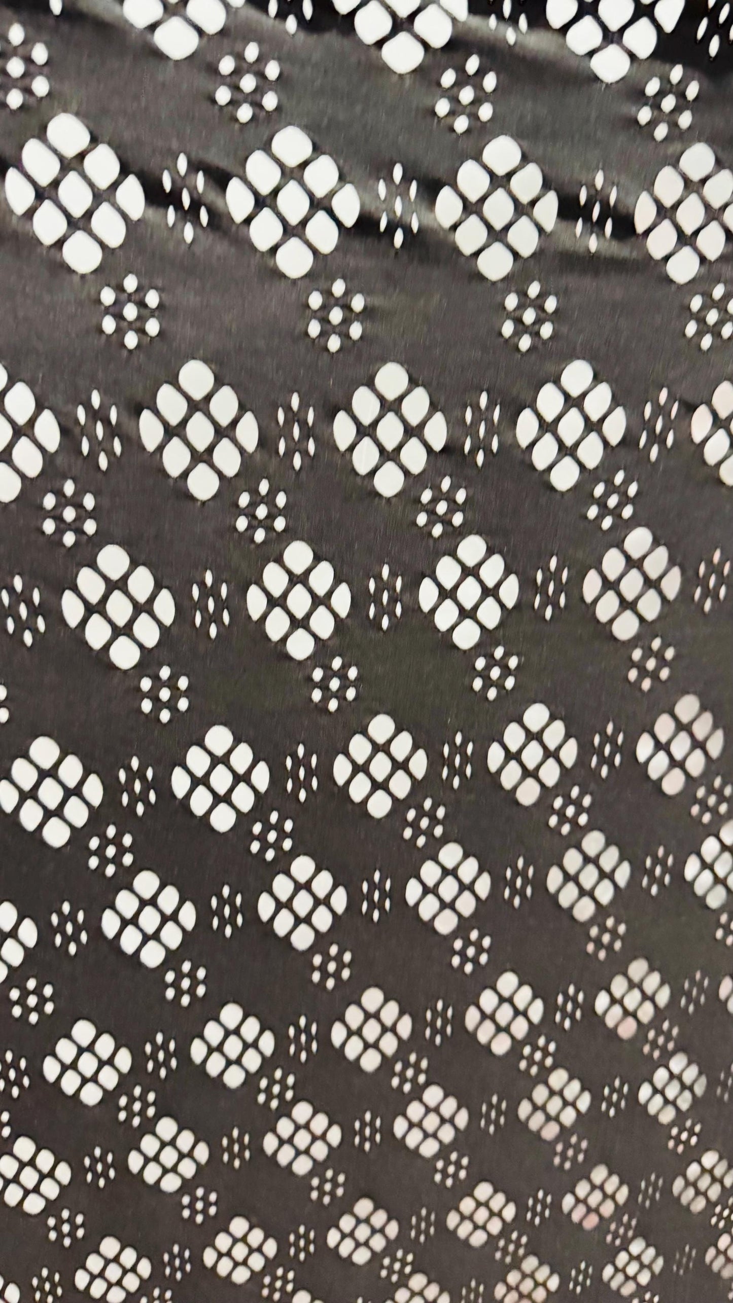Black Fishnet  lacer cut design 4-way stretch nylon spandex 58/60” High quality fabrics by AlexLAFabrics
